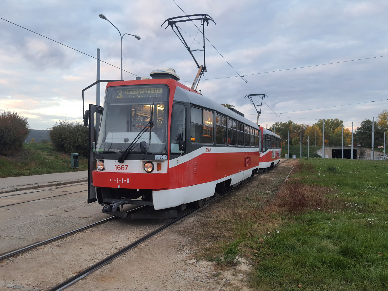 Брно, Tatra T3R (1995) № 1667; Брно, Tatra T3R (1995) № 1668