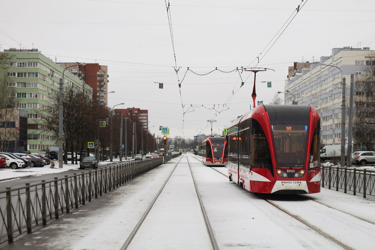 Санкт-Петербург, 71-923М «Богатырь-М» № 8943; Санкт-Петербург — Трамвайные линии и инфраструктура
