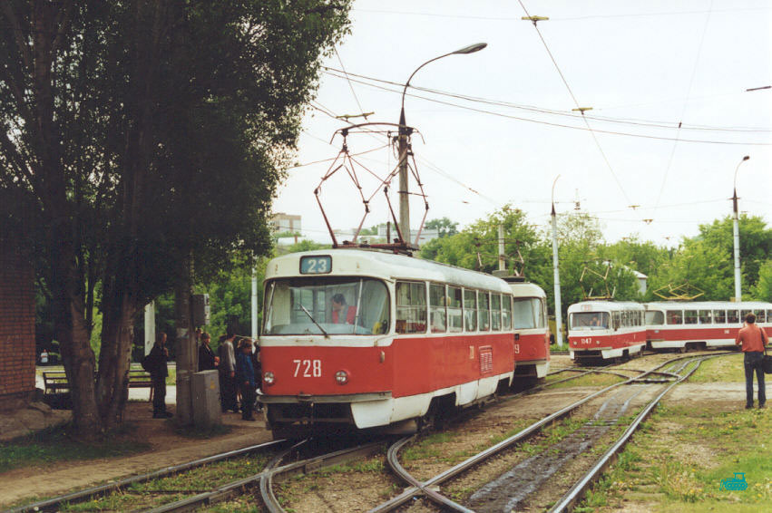 Самара, Tatra T3SU (двухдверная) № 728; Самара — Конечные станции и кольца (трамвай)