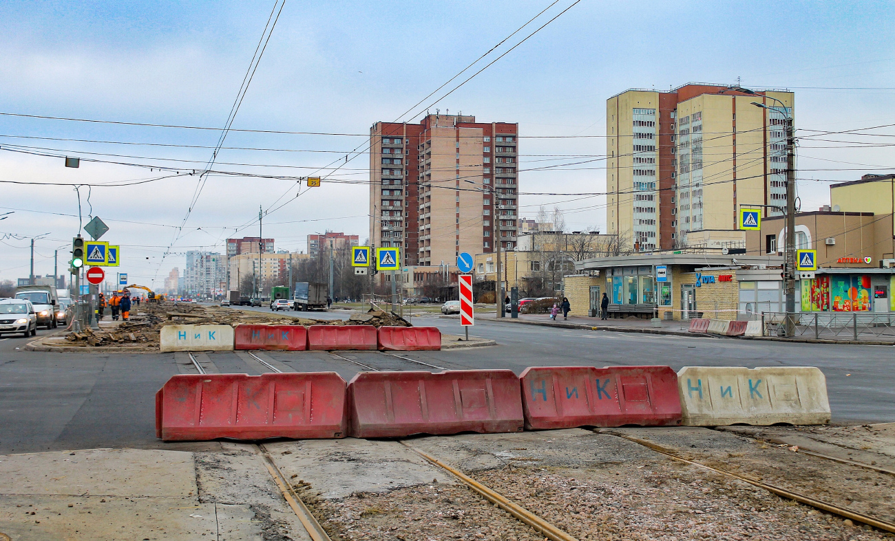Petrohrad — Track repairs