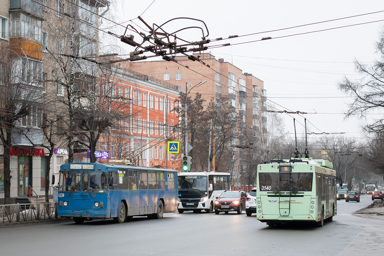 Ryazan, ZiU-682G-018 [G0P] № 1082; Ryazan, MAZ-203T70 № 3140