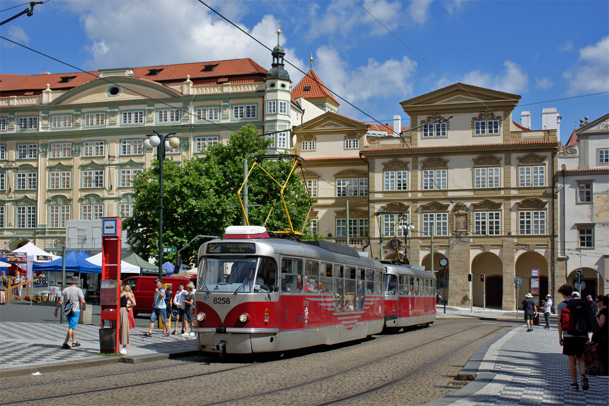 Прага, Tatra T3R.PLF № 8258