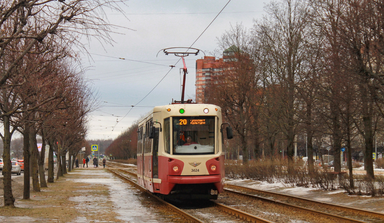 Санкт-Петербург, ЛМ-68М2 (мод. СПб ГЭТ) № 3624