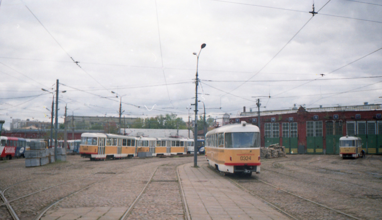 Москва, Tatra T3SU № 0324; Москва — Трамвайные депо: [3] Краснопресненское. Старая территория в Ваганьково (до 2002)
