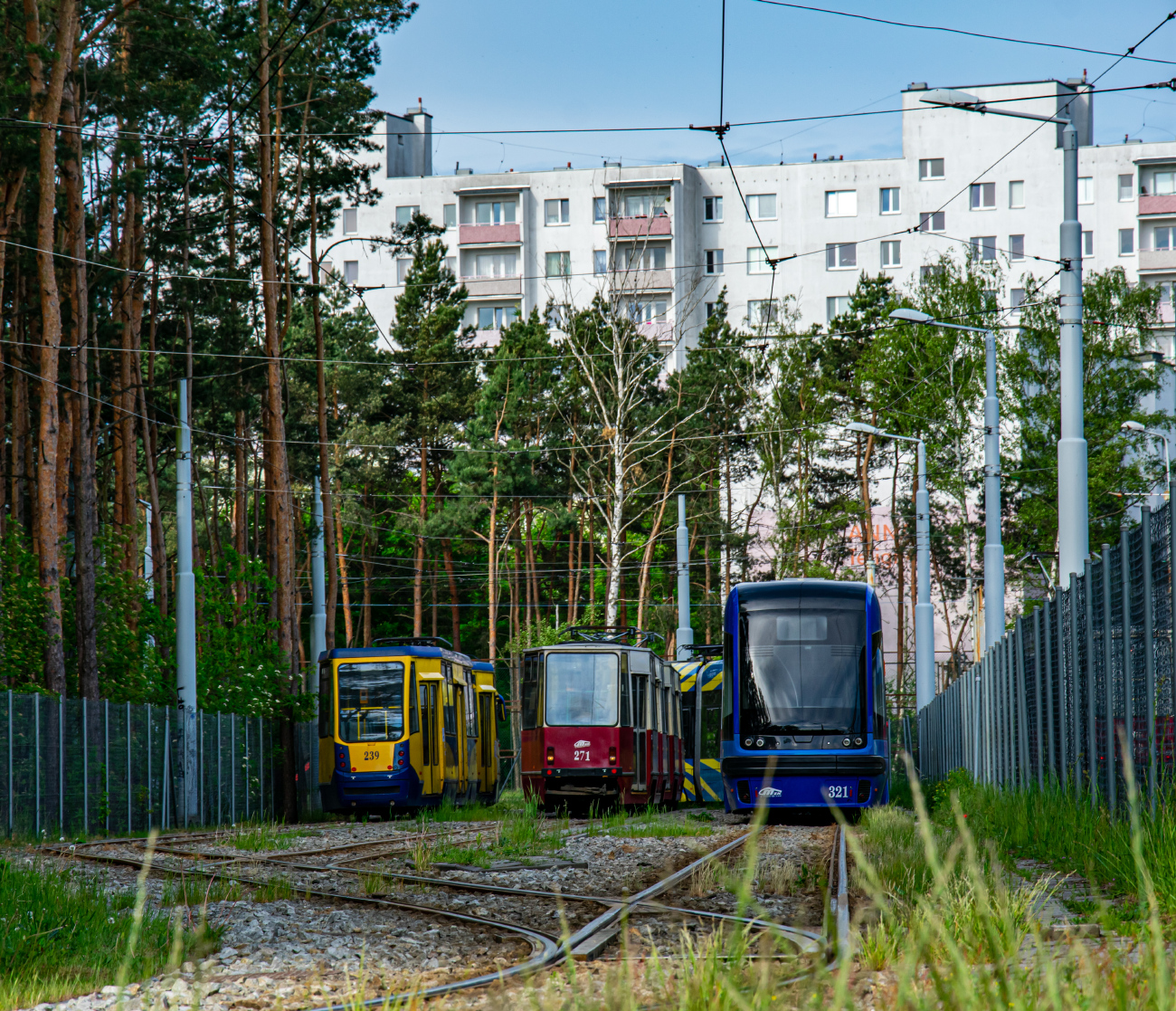 Toruń, Konstal 805Na # 271; Toruń, Konstal 805NaND # 229; Toruń, PESA Swing 122NbT # 321