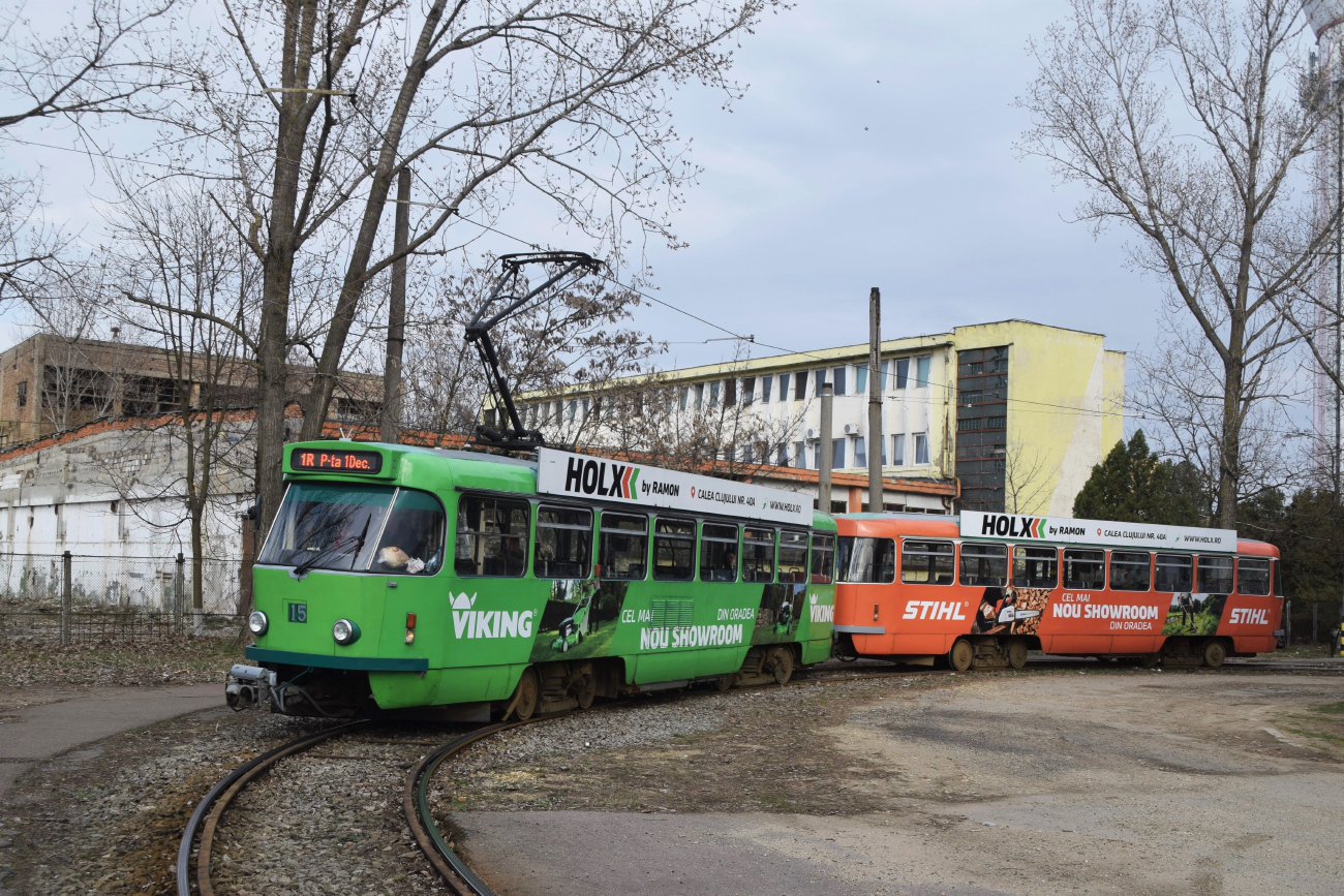 Орадя, Tatra T4DM № 15; Орадя, Tatra B4DM № 115 Орадя, Tatra T4DM № 15; Орадя, Tatra B4DM № 115