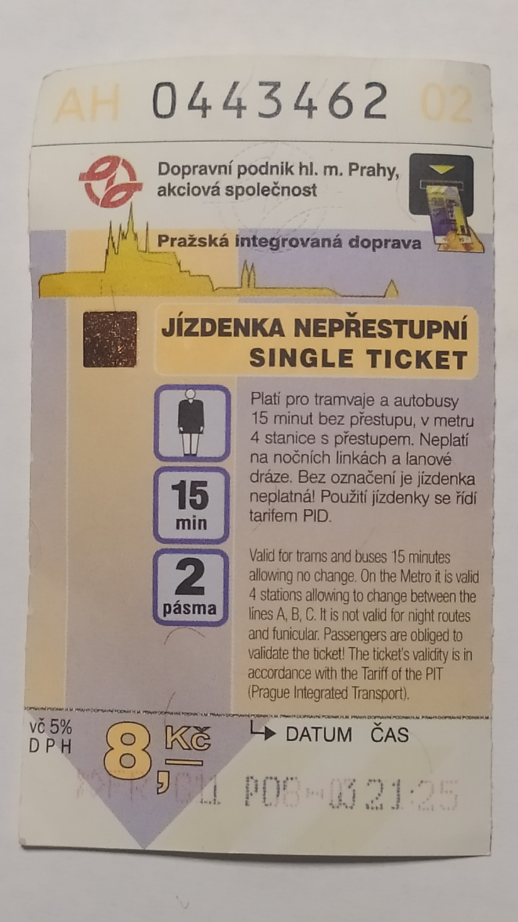 Прага — Проездные документы