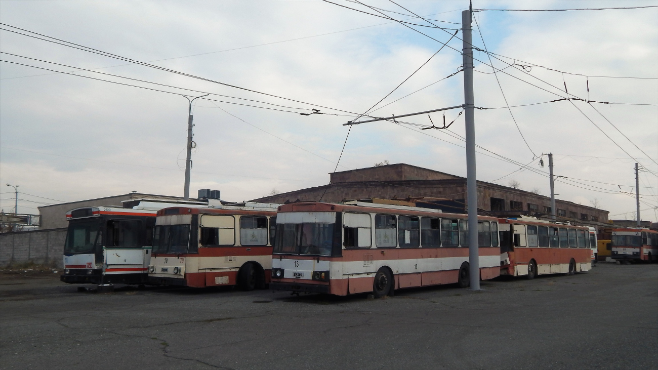 Ереван, Škoda 14Tr89/6 № 79; Ереван, Škoda 14Tr02/6 № 13; Ереван, Škoda 14Tr02/6 № 16