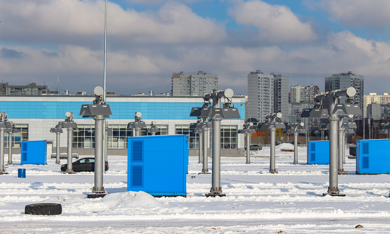Moskau — Construction of an electric bus (trolleybus) depot in Mitino district; Moskau — Electric power service — Charging stations