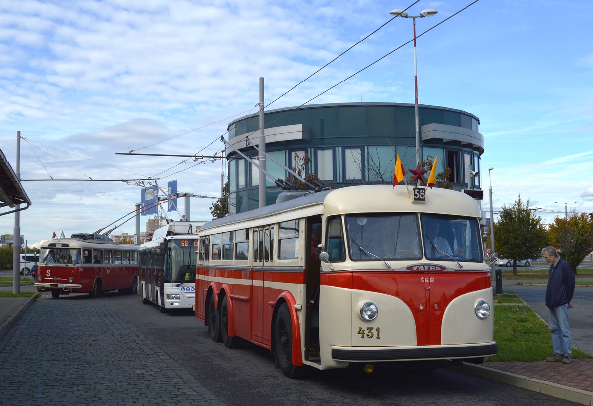 Прага, Tatra T400 III.B № 431; Прага — 50 лет спустя – покатушки на троллейбусах и начало регулярной эксплуатации 58 маршрута