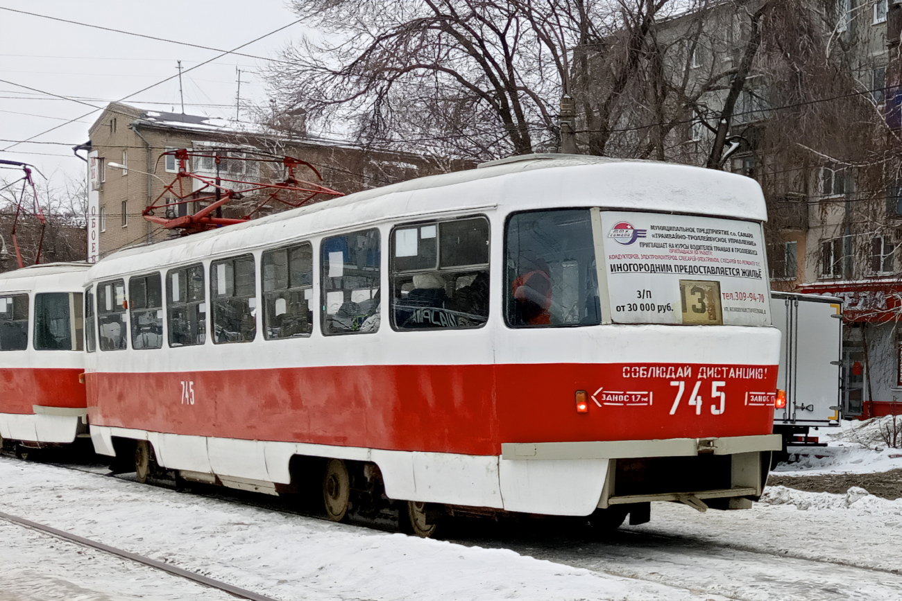 Самара, Tatra T3SU (двухдверная) № 745