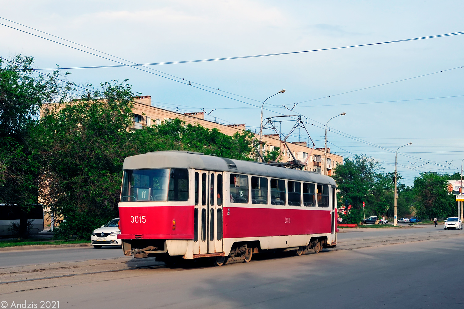 Volgograd, Tatra T3SU (2-door) № 3015