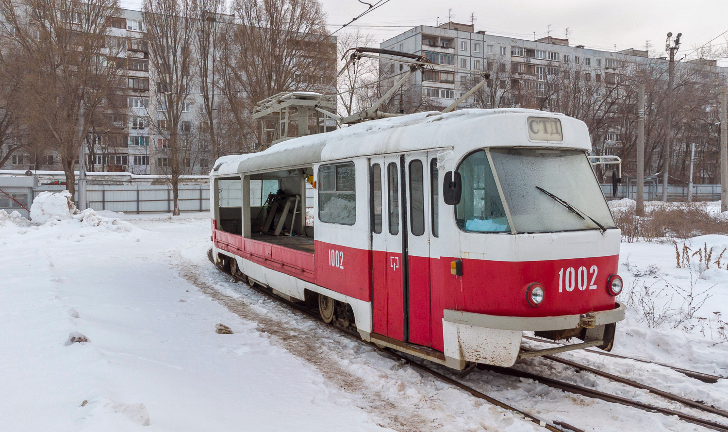 Самара, Tatra T3SU (двухдверная) № 1002; Самара — Северное трамвайное депо