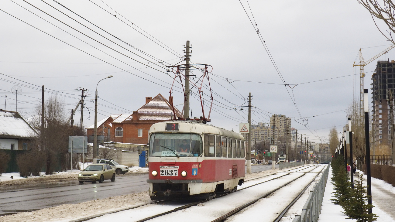 Волгоград, Tatra T3SU (двухдверная) № 2637