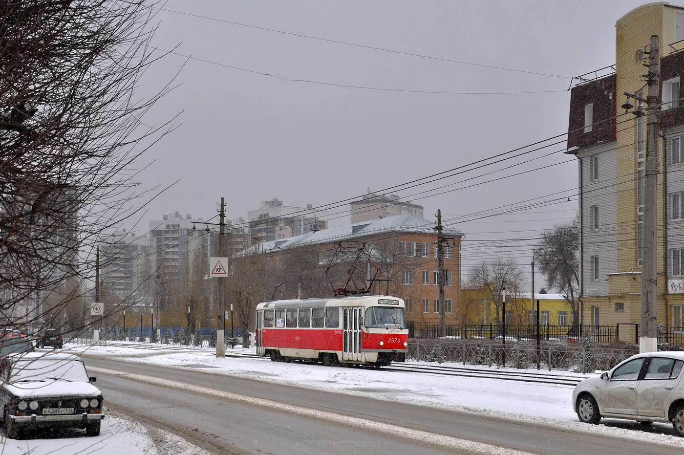 Волгоград, Tatra T3SU (двухдверная) № 2673