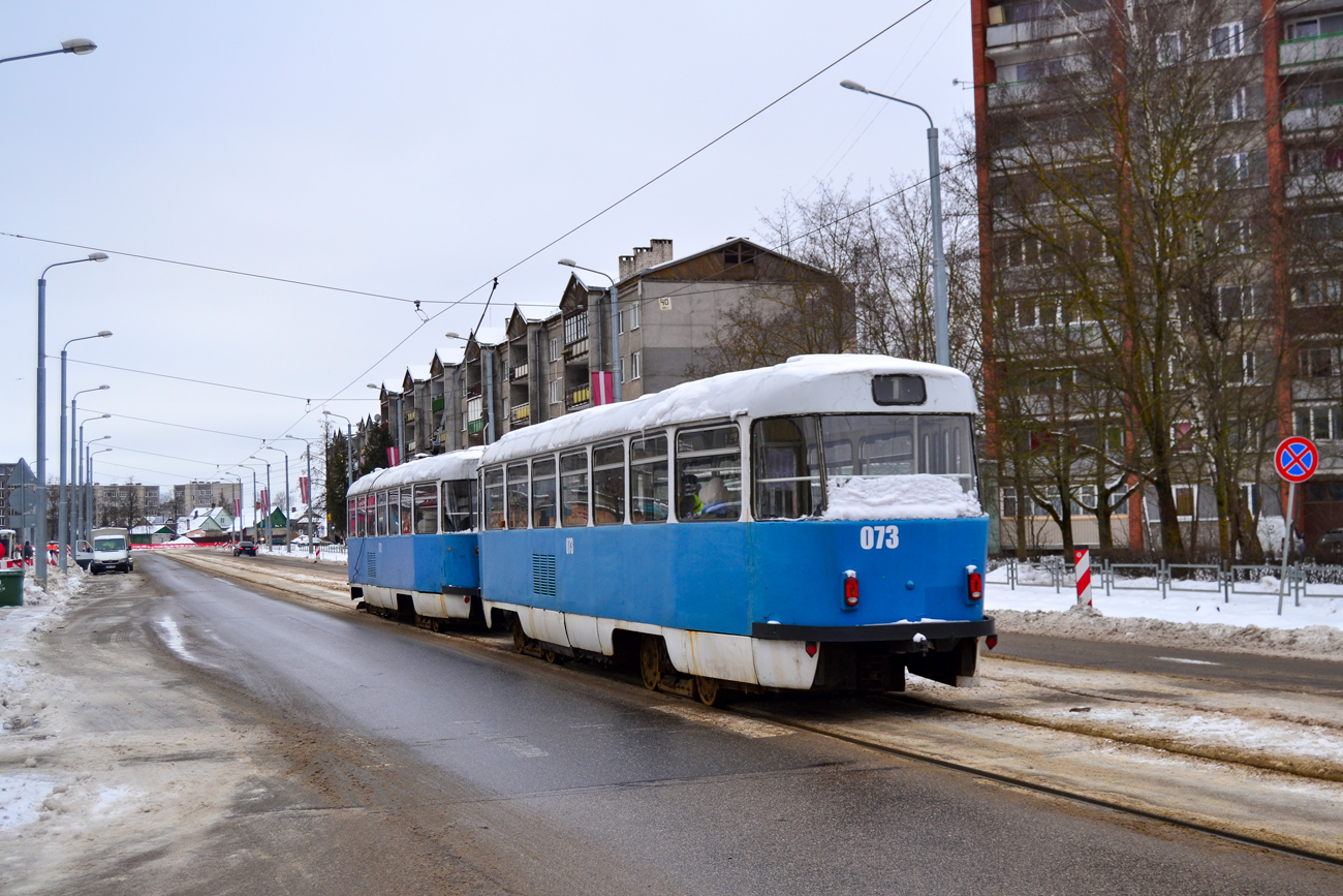 Daugavpils, Tatra T3DC2 # 073; Daugavpils — Tramway Lines and Infrastructure Daugavpils, Tatra T3DC2 # 073; Daugavpils — Tramway Lines and Infrastructure