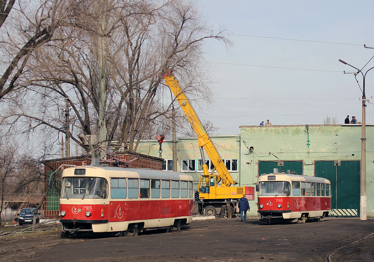 Мариуполь, Tatra T3SUCS № 765; Мариуполь, Tatra T3SUCS № 743 Мариуполь, Tatra T3SUCS № 765; Мариуполь, Tatra T3SUCS № 743
