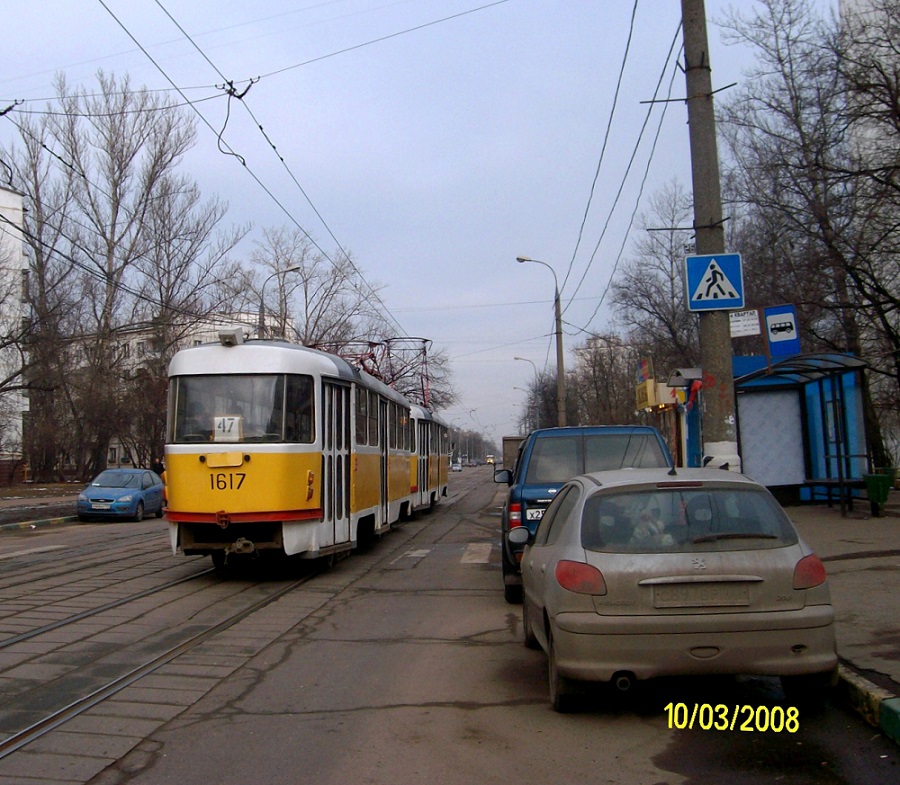 Москва, Tatra T3SU № 1617