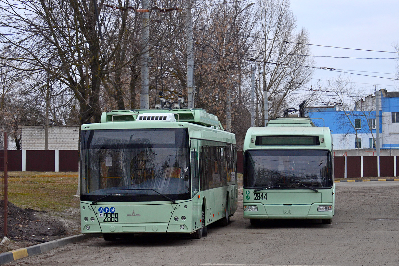 Homiel, MAZ-203T70 č. 2869; Homiel, BKM 32102 č. 2844