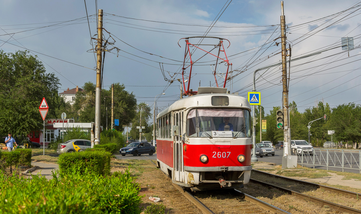 Волгоград, Tatra T3SU (двухдверная) № 2607