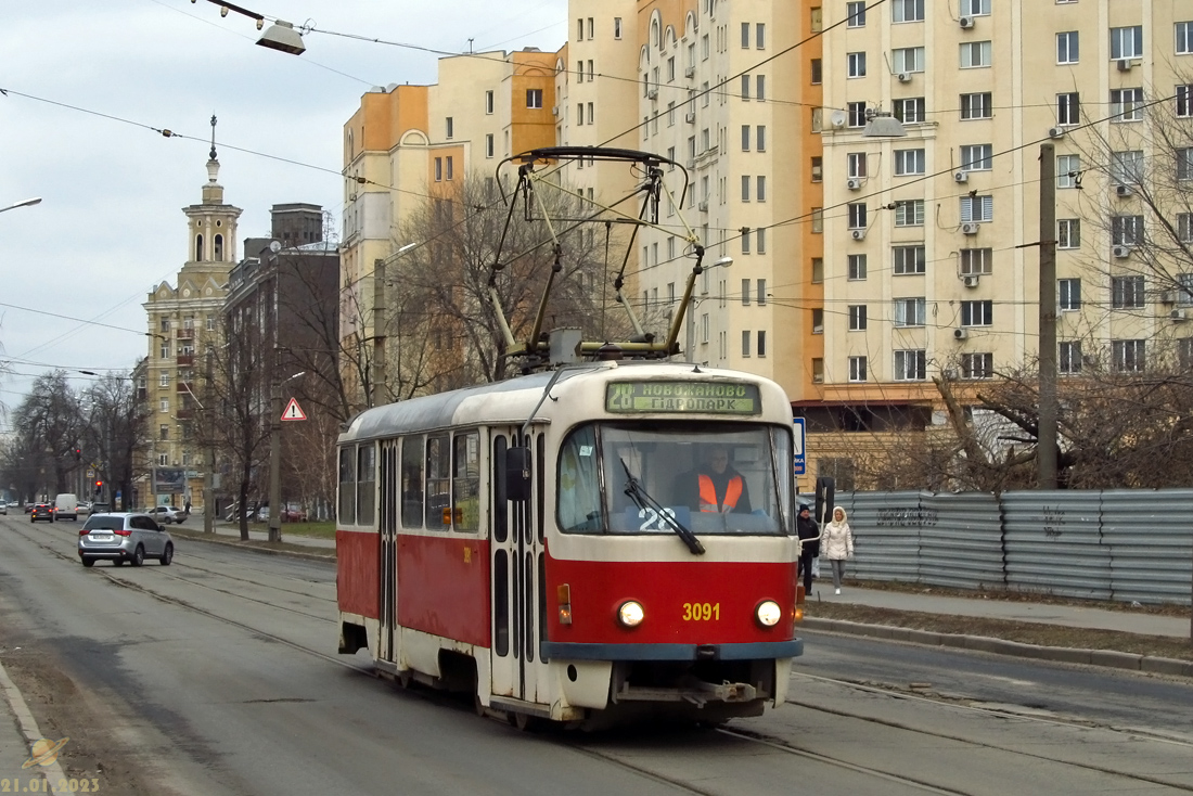 Харьков, Tatra T3SUCS № 3091