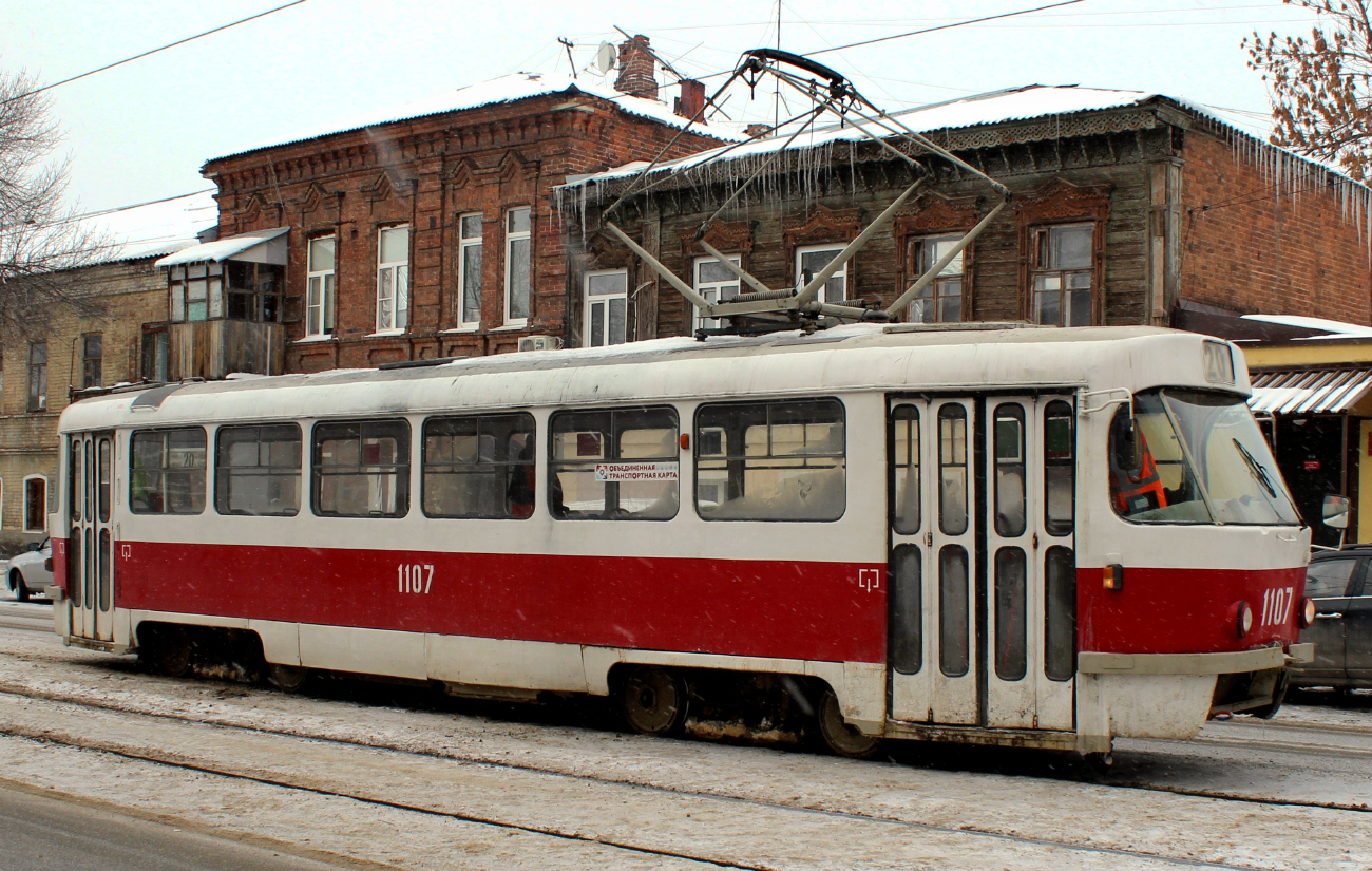 Самара, Tatra T3SU (двухдверная) № 1107; Самара — Конечные станции и кольца (трамвай)