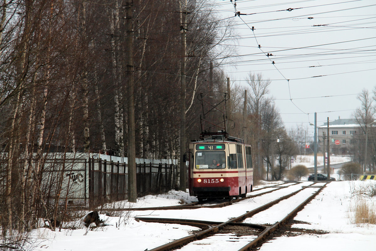 Санкт-Петербург, ЛВС-86К № 8155; Санкт-Петербург — Трамвайные линии и инфраструктура
