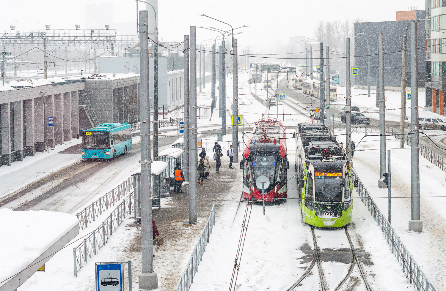 Санкт-Петербург, Stadler B85600M № 023; Санкт-Петербург — Трамвайные линии и инфраструктура