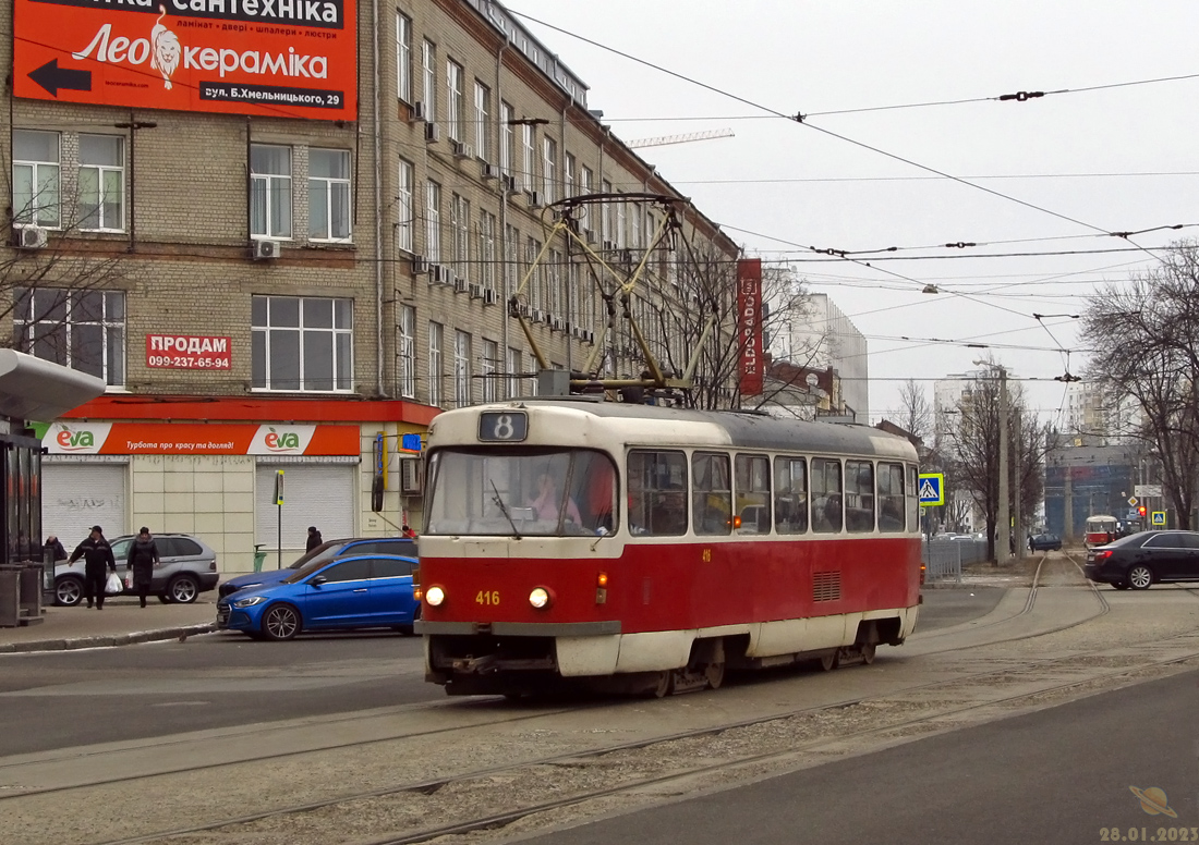 Харьков, Tatra T3SUCS № 416