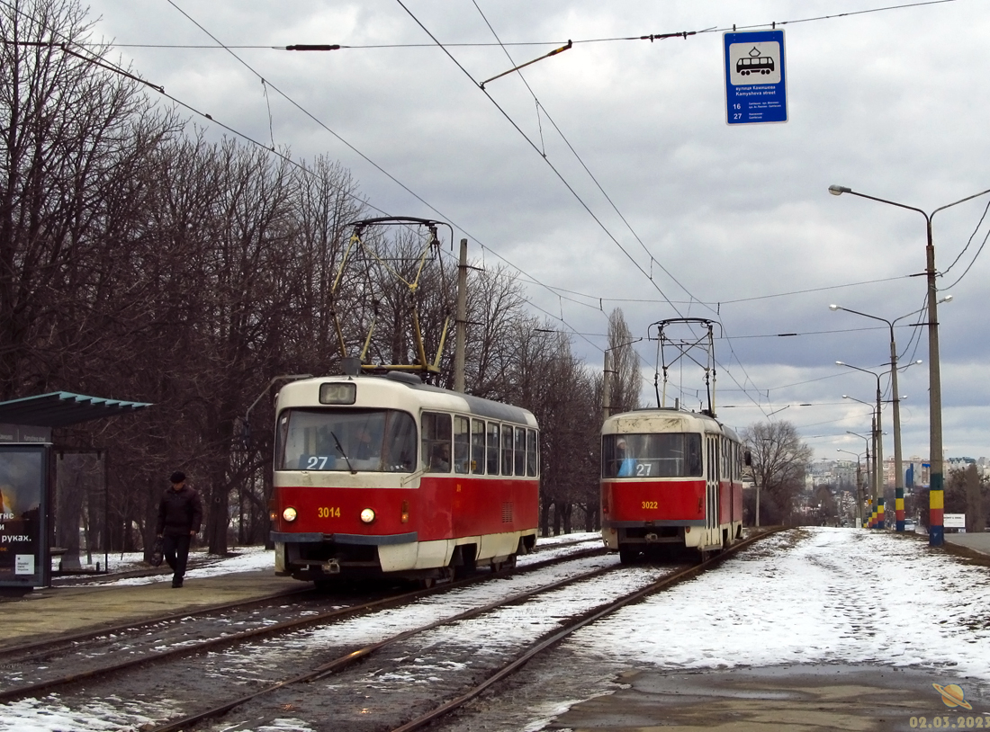 Харьков, Tatra T3SUCS № 3014; Харьков, Tatra T3SUCS № 3022