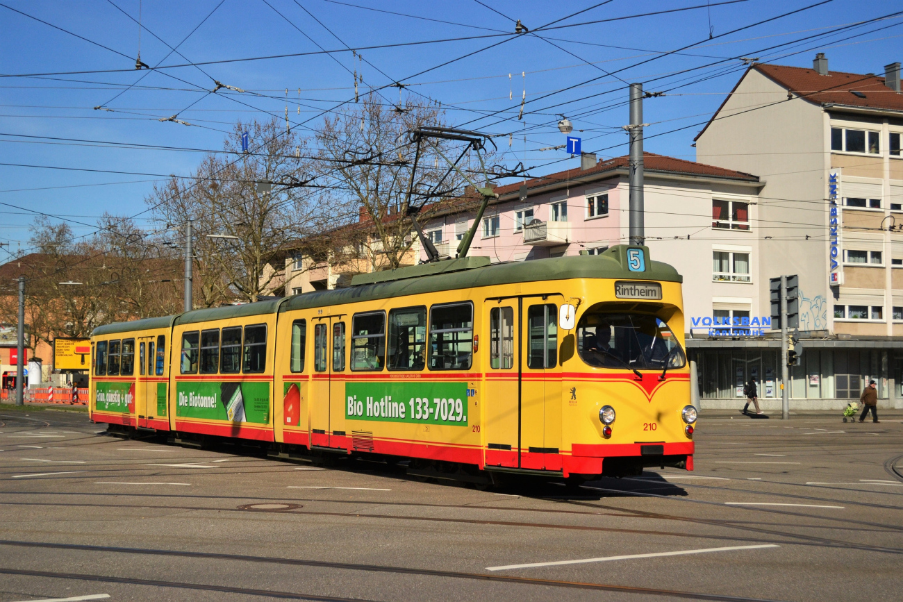 Карлсруэ, Waggon-Union GT8 № 210 Карлсруэ, Waggon-Union GT8 № 210
