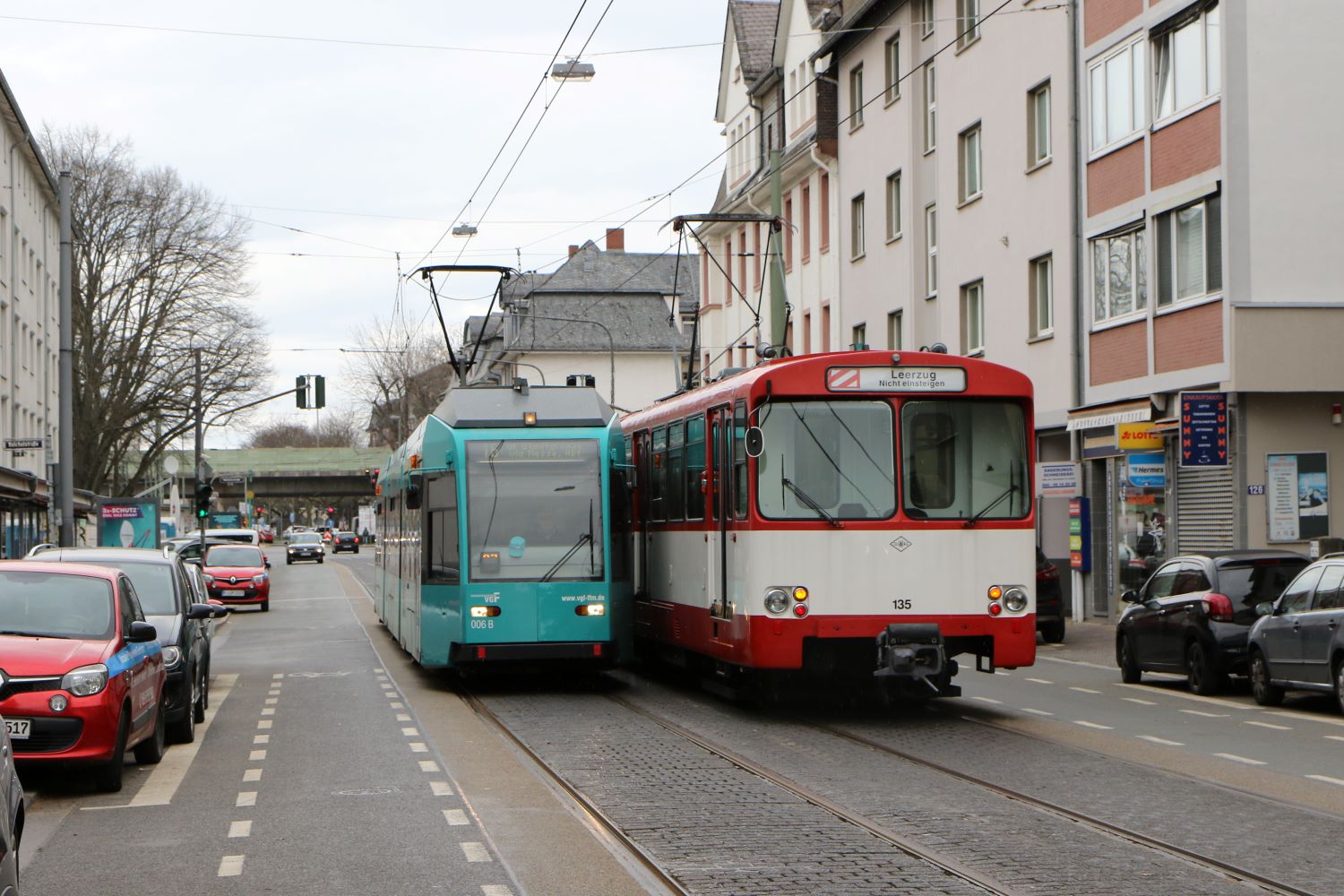 Frankfurt am Main, Duewag U2h č. 135; Frankfurt am Main, Duewag R č. 006