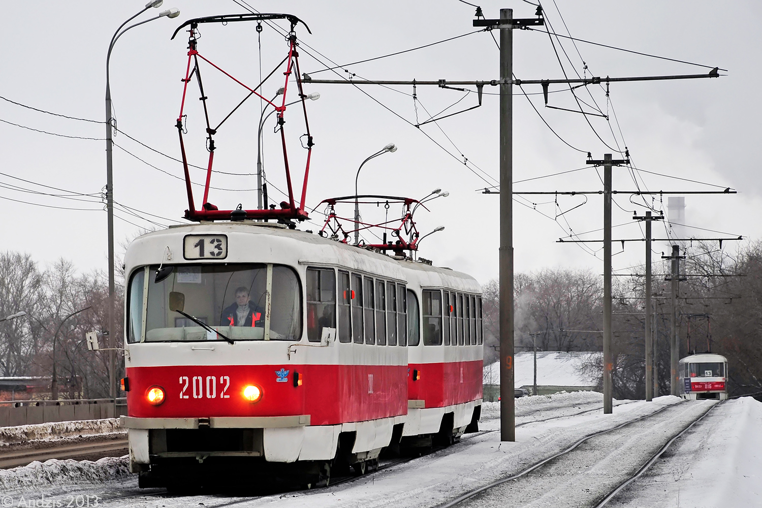 Самара, Tatra T3SU (двухдверная) № 2002