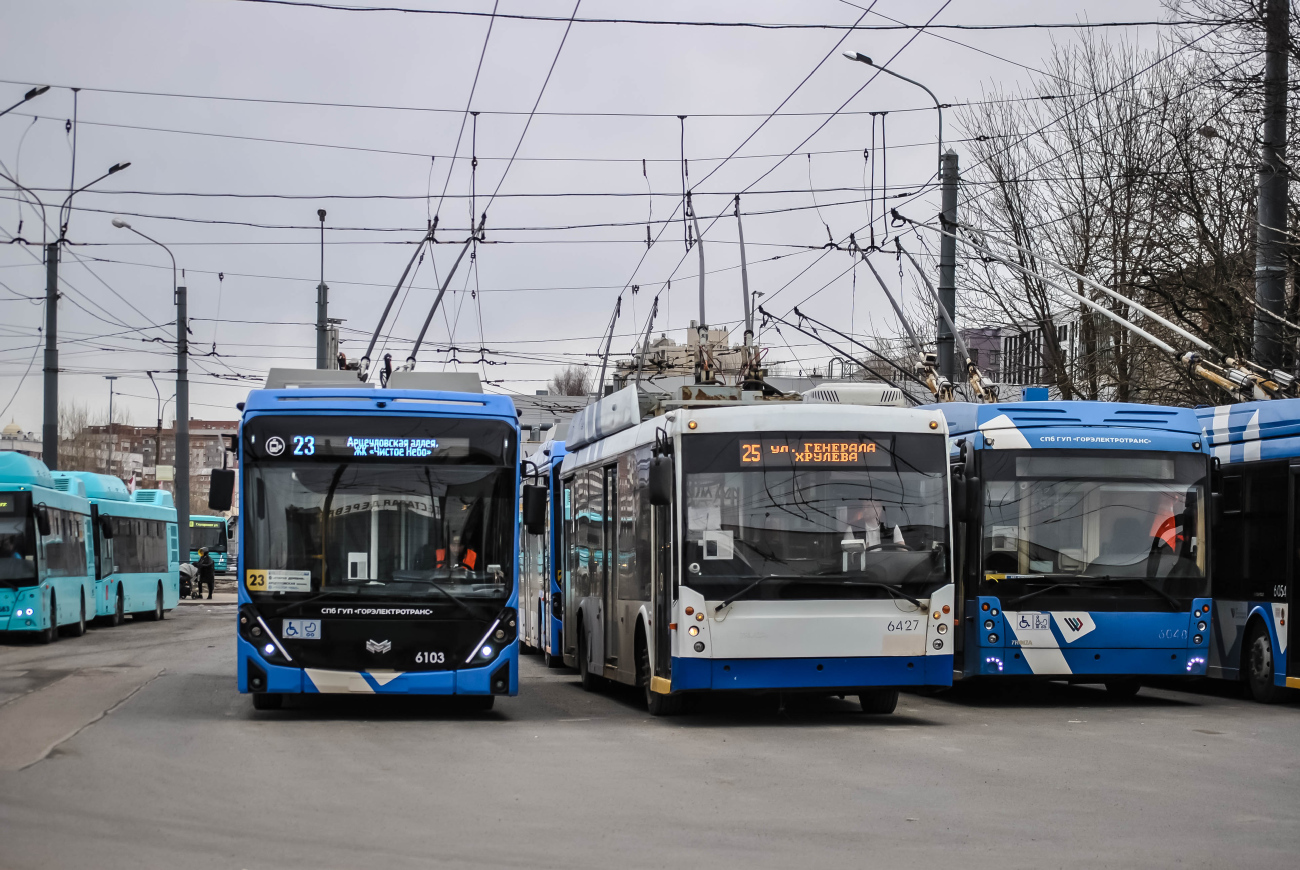 Санкт-Петербург, БКМ 32100D «Ольгерд» № 6103; Санкт-Петербург, Тролза-5265.00 «Мегаполис» № 6427