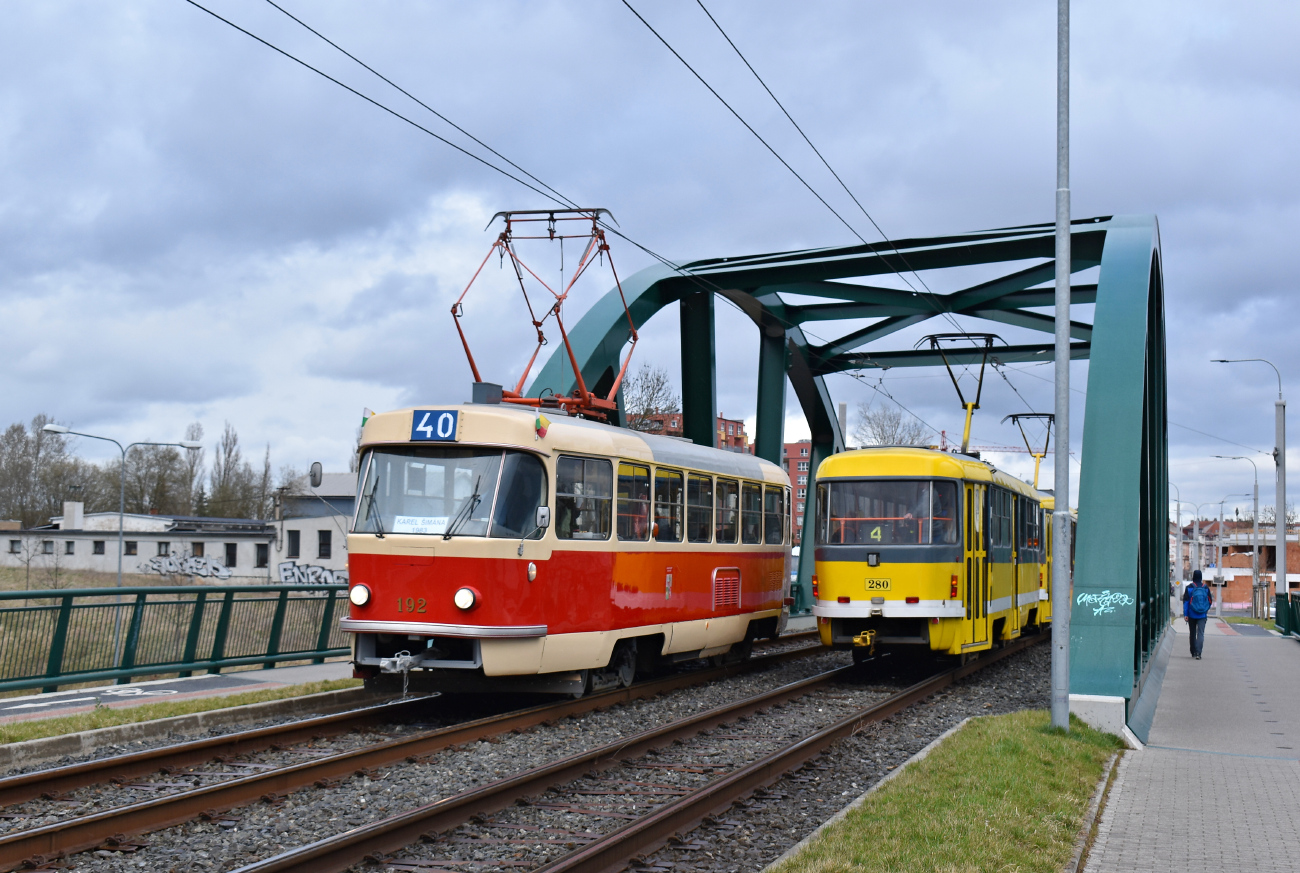 Пльзень, Tatra T3 № 192; Пльзень, Tatra T3R.P № 280; Пльзень — Поездка на день рождения «Карел Шимана 40»