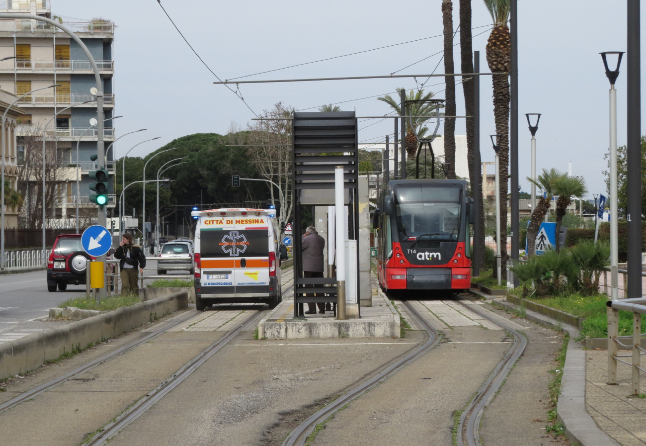 Мессина, Alstom (Fiat) Cityway № 14; Мессина — Трамвайные линии и инфраструктура Мессина, Alstom (Fiat) Cityway № 14; Мессина — Трамвайные линии и инфраструктура