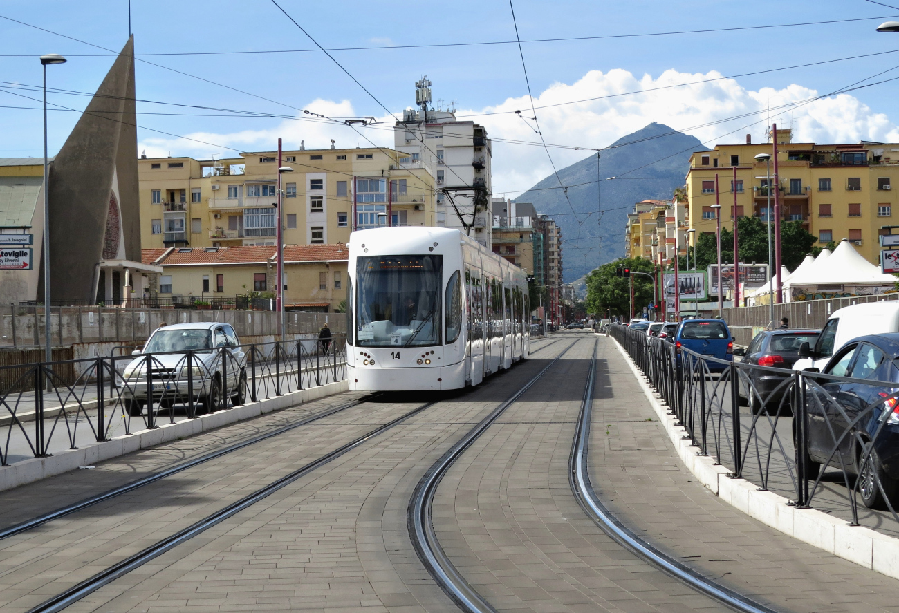 Палермо, Bombardier Flexity Outlook № 14; Палермо — Трамвайные линии и инфраструктура