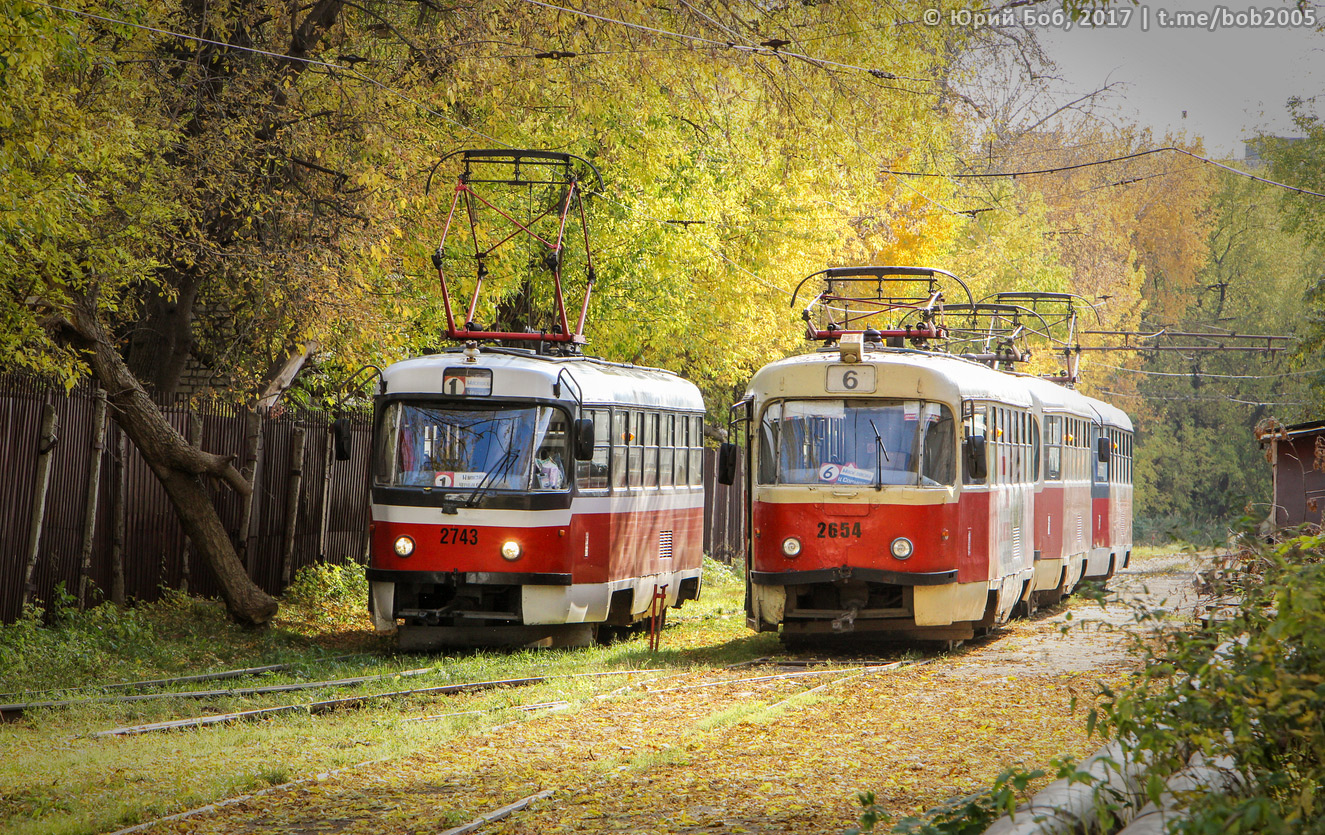 Нижний Новгород, Tatra T3SU КВР ТРЗ № 2743; Нижний Новгород, Tatra T3SU № 2654