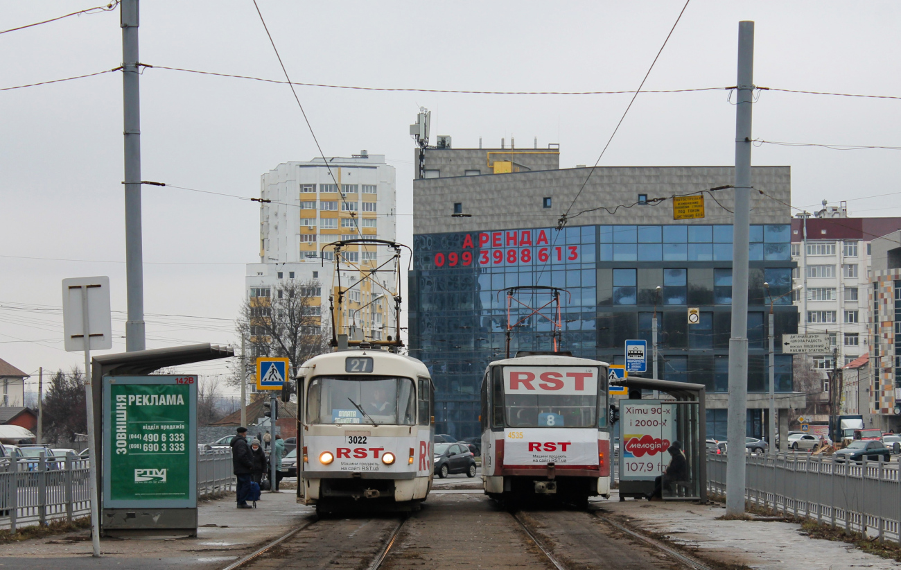 Харьков, Tatra T3SUCS № 3022; Харьков, Tatra T6B5SU № 4535