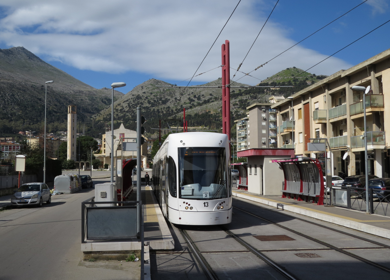 Палермо, Bombardier Flexity Outlook № 13; Палермо — Трамвайные линии и инфраструктура
