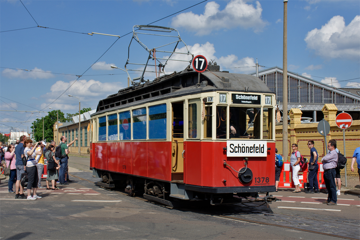 Лейпциг, Трёхосный моторный Falkenried № 1378; Лейпциг — 150-летие трамвая в Лейпциге (22 мая 2022 г.)