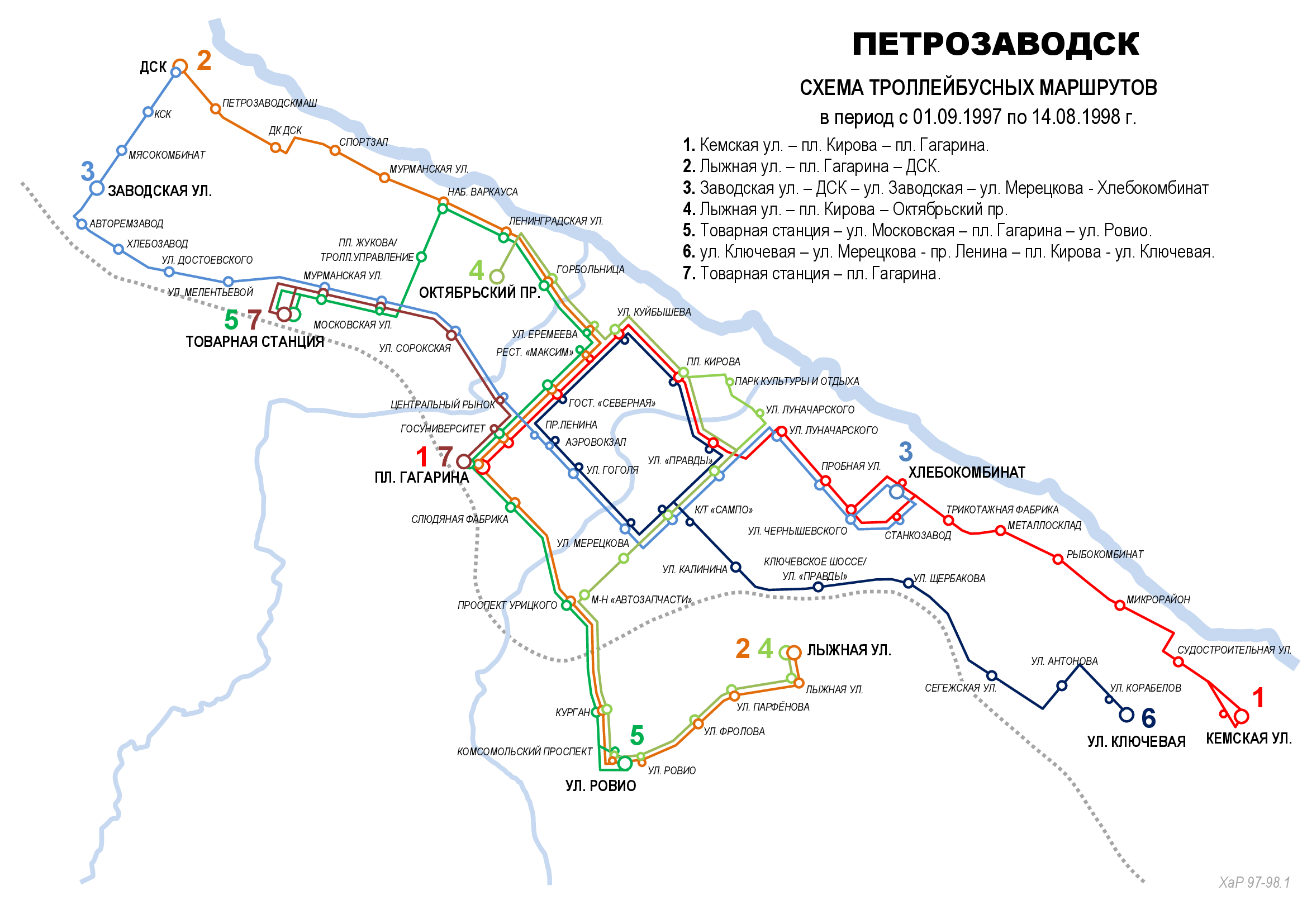 Petrosawodsk — Historical route diagrams