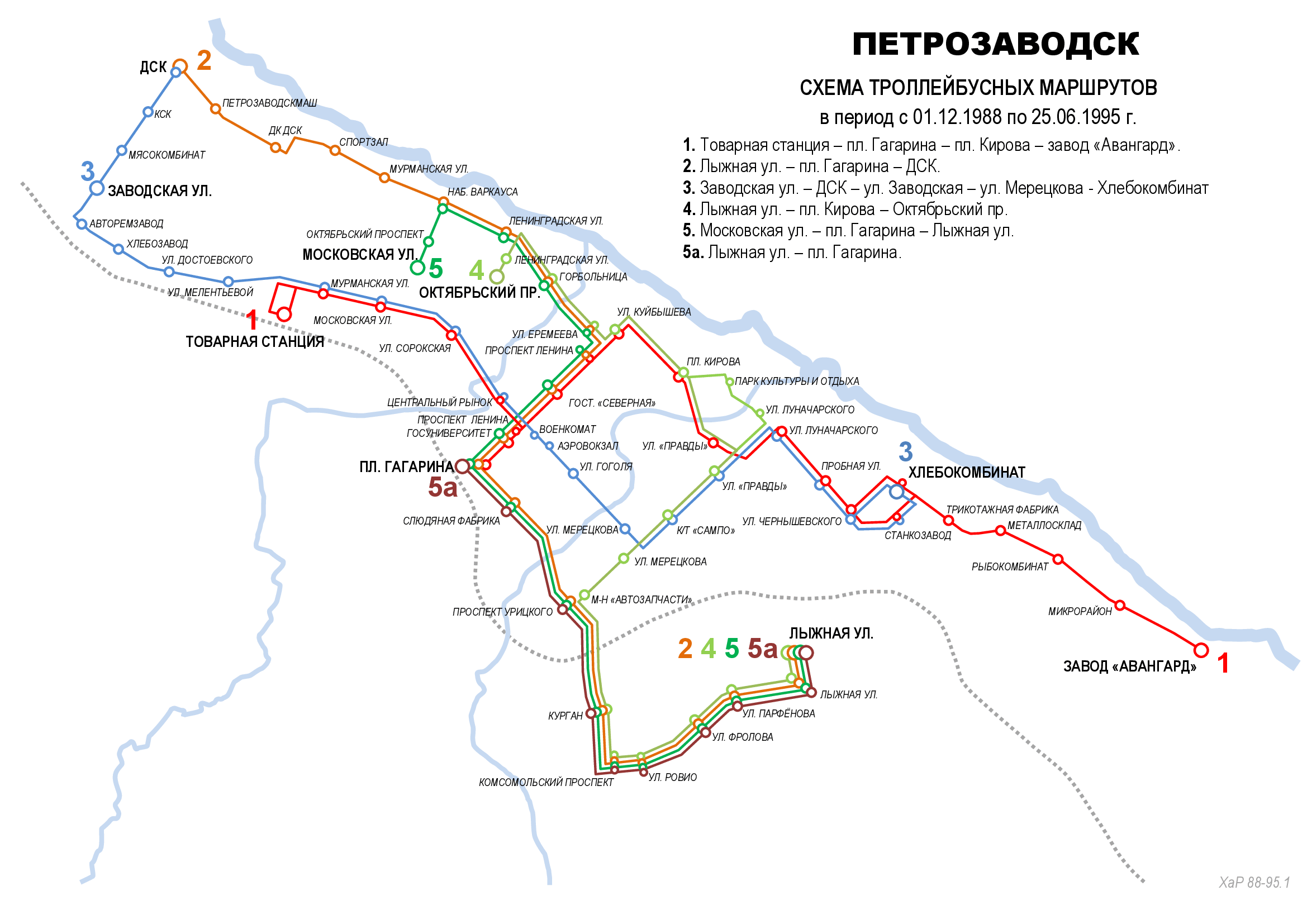 Petrozavodsk — Historical route diagrams