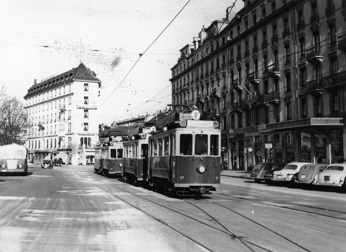 Geneva, SIG/SAAS Ce 2/2 Br. 107; Geneva — Old photos