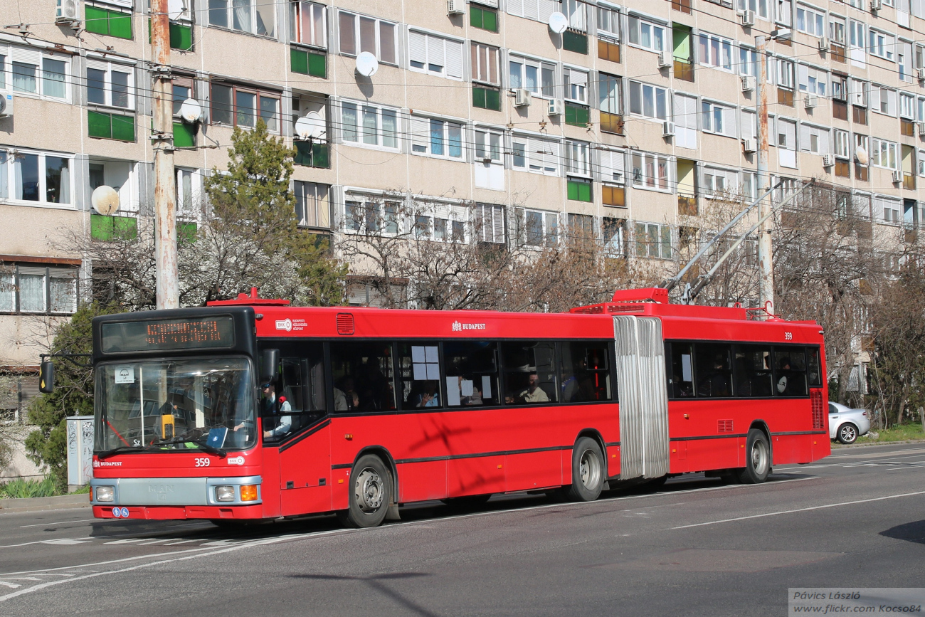 Будапешт, Gräf & Stift J09 NGE152 № 359; Будапешт — Последний день эксплуатации Ikarus 435T и MAN NGE152 (10.03.2023)