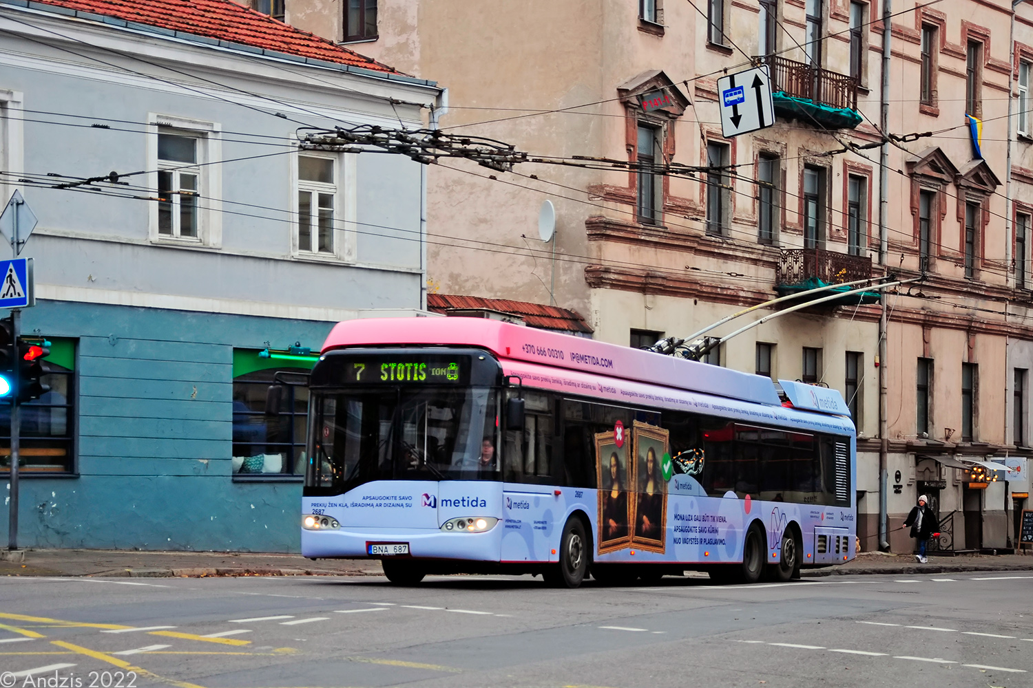 Вильнюс, Solaris Trollino II 15 AC № 2687