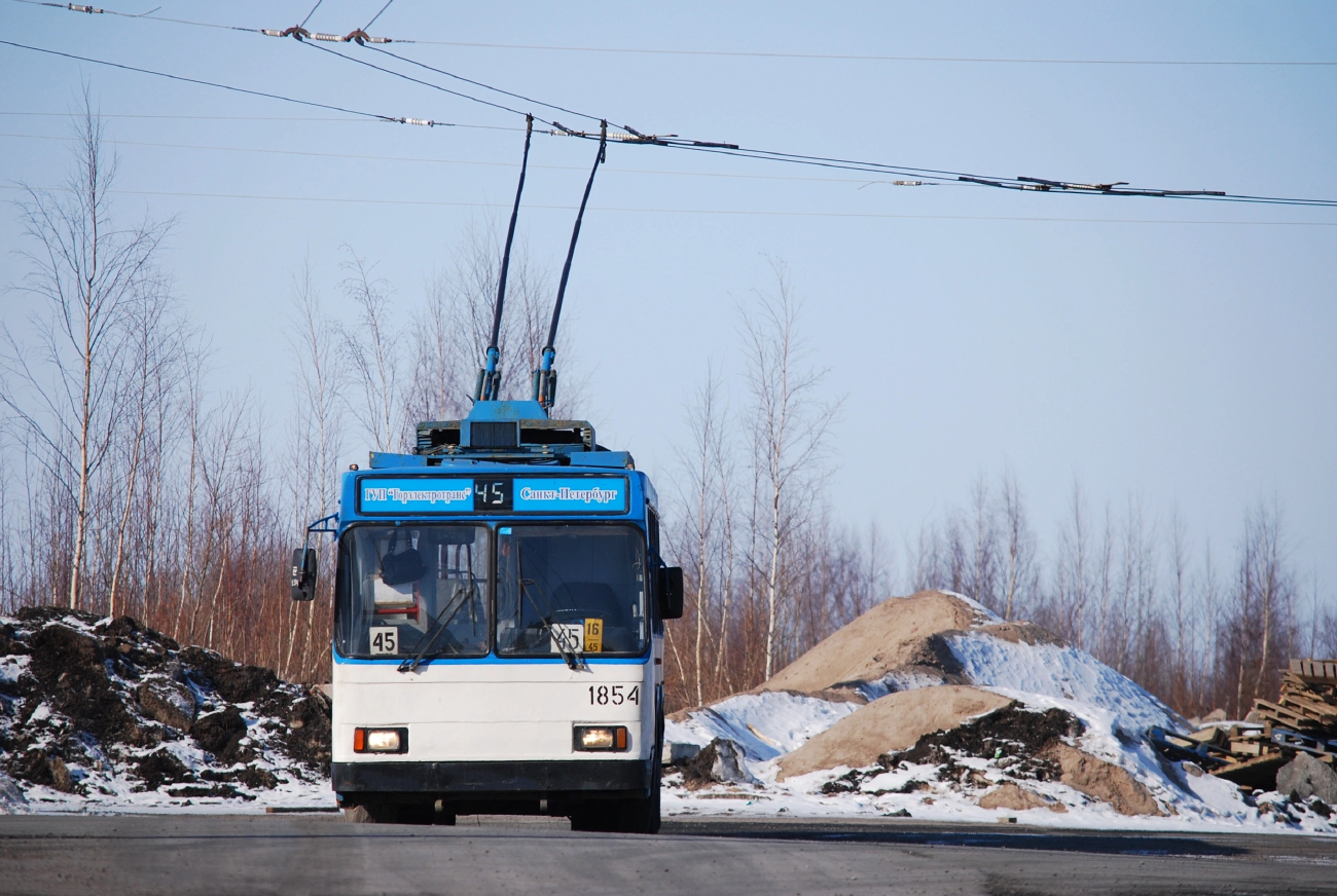Санкт-Петербург, ВМЗ-5298.00 (ВМЗ-375) № 1854; Санкт-Петербург — Конечные станции и разворотные кольца; Санкт-Петербург — Троллейбусные линии и инфраструктура