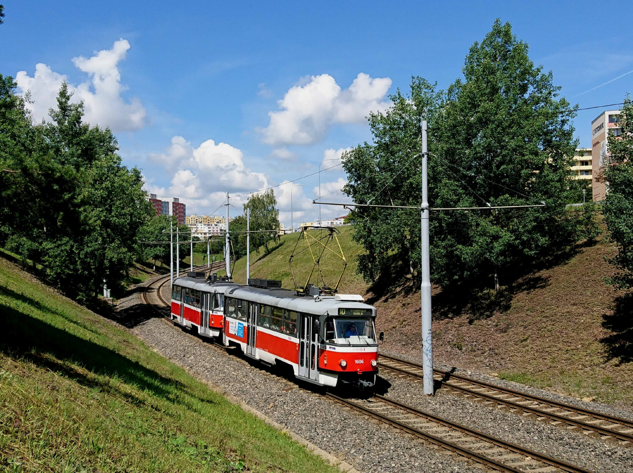 Брно, Tatra T3G № 1606; Брно, Tatra T3G № 1608