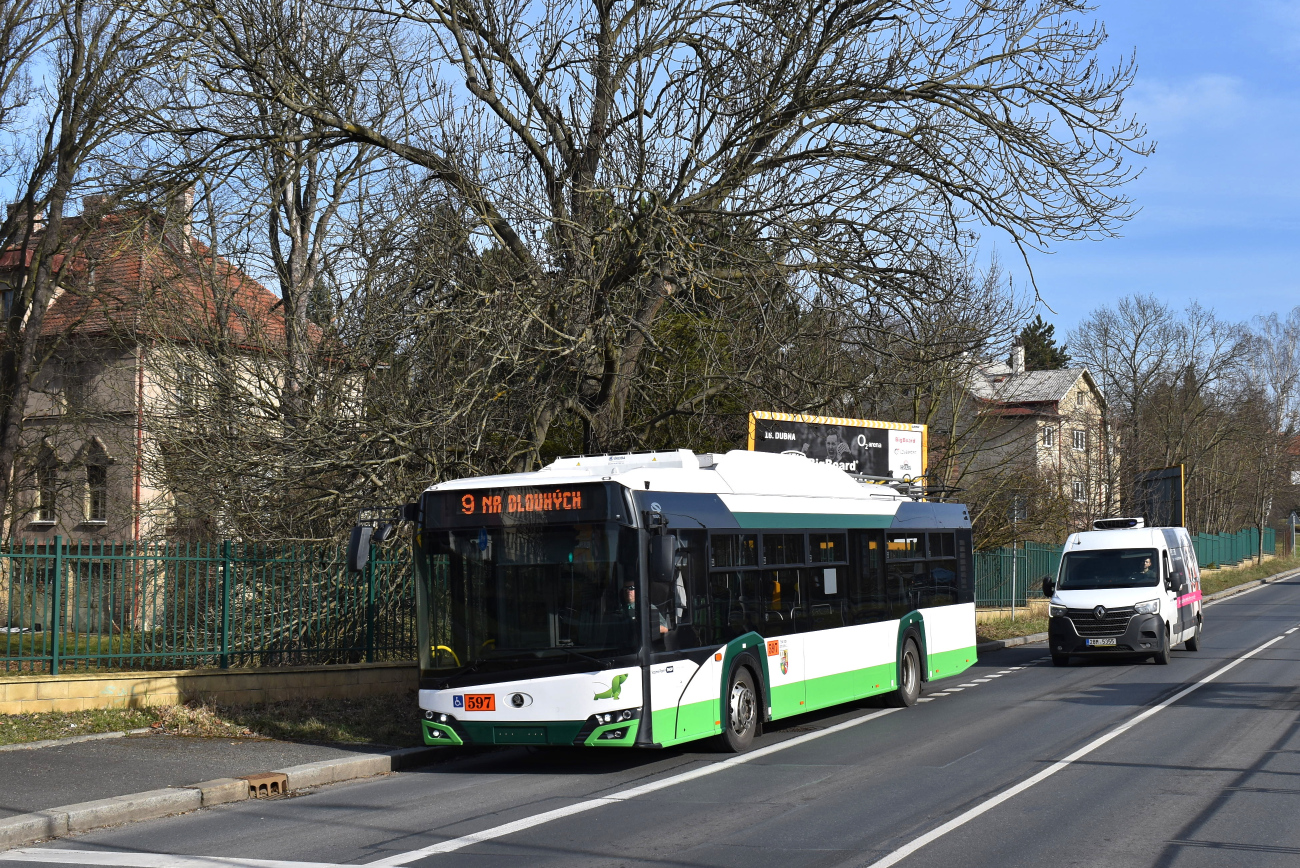 Pilsen, Škoda 26Tr Solaris IV Nr. 597; Pilsen — Propagační linka č. 9 na Lochotín / Promotional line no. 9 in Lochotín