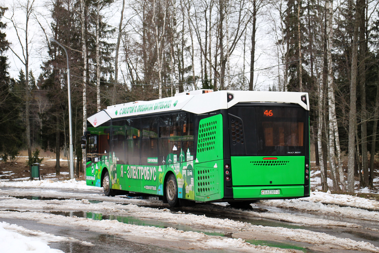 Витебск, МАЗ-303Е10 № АА Е001-2